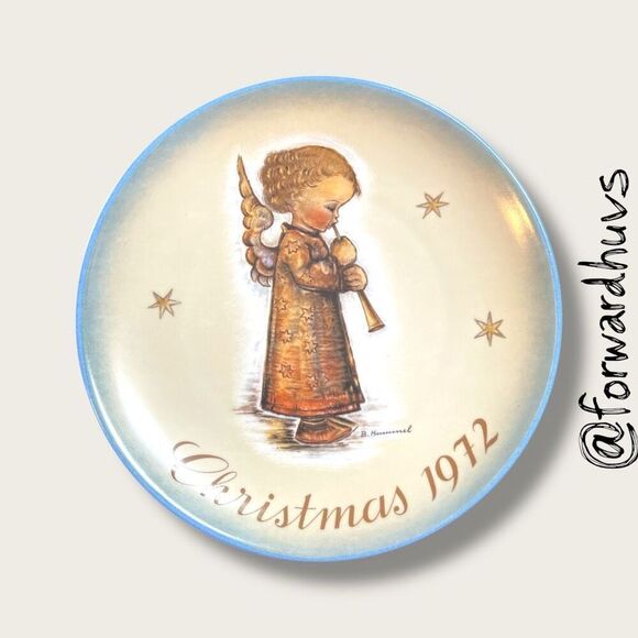 1972 Schmid “Engel mit Flöte” Christmas Plate – Berta Hummel – No Box - Picture 6 of 7